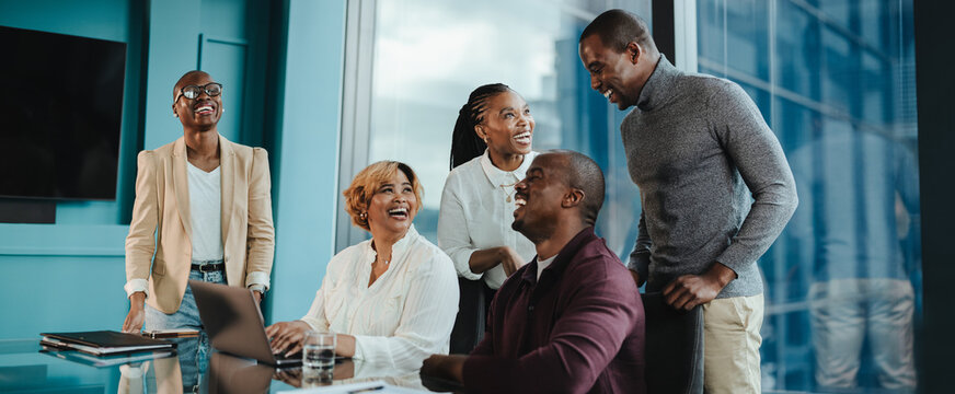 people at office smiling